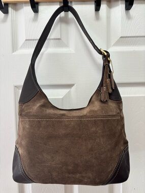 Coach VINTAGE Y2K E063-F10281 Hamilton Hobo Brown Suede & Leather Hobo in VGUC